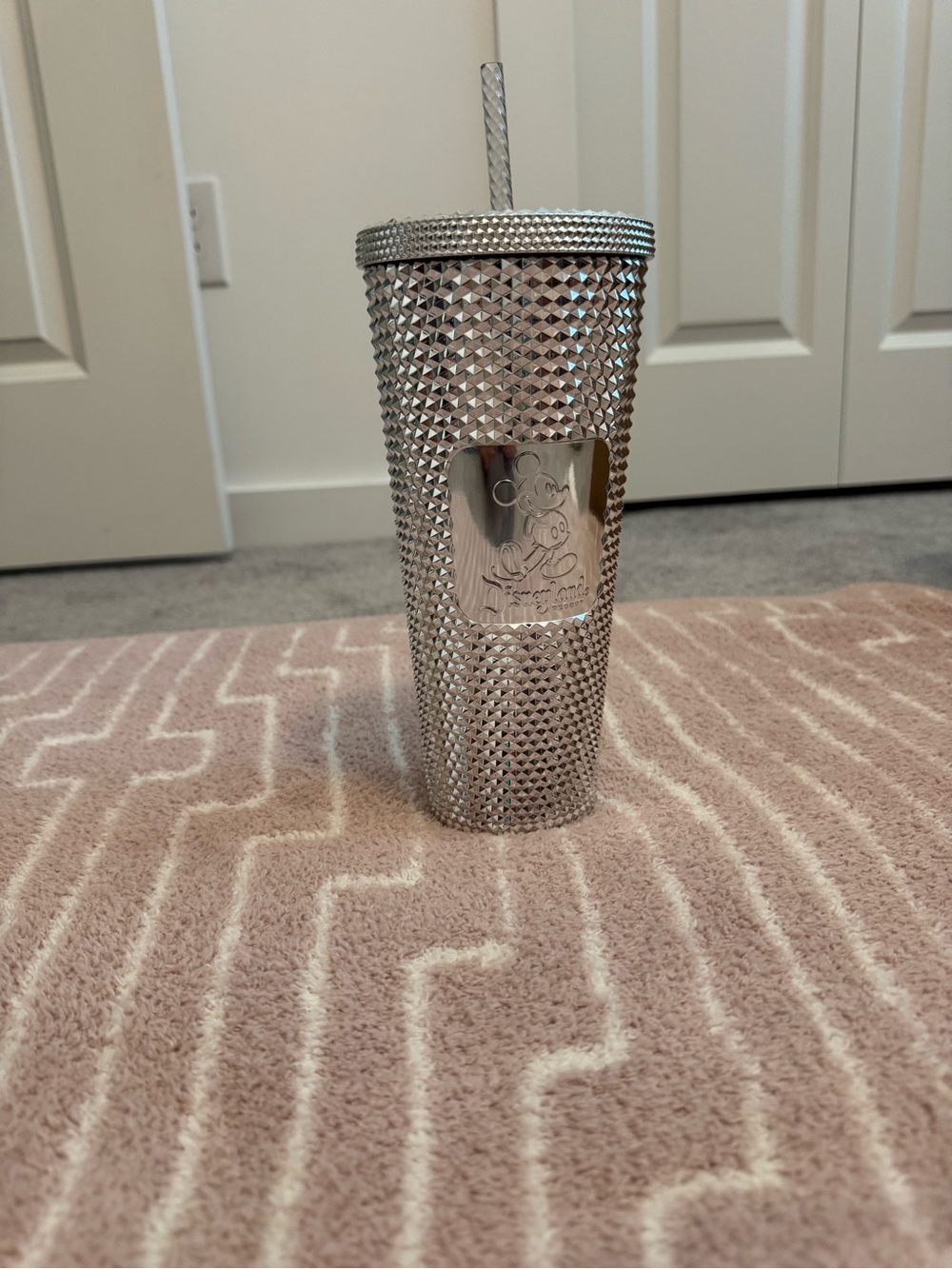 Disney 100 Starbucks Disneyland Silver Studded Geometric Tumbler 24oz
